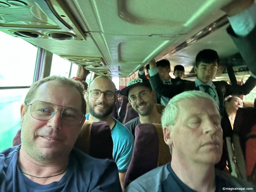 Manaslu Circuit Trek Transport – Getting In and Out Inside the Local Bus on the way to macccha khola